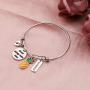 AKTAP IVF Gift Warrior Pineapple Keychain Transfer Day TTC Gift Great Things Take Time Infertility Awareness Jewelry