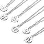 Osemind Zodiac Necklace, Silver 18K Gold Horoscope Necklace Astrology Constellation Necklace for Women Girls Zodiac Jewelry Gifts 2Pcs