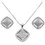 Lavencious Square Shaped Jewelry Set Necklace & Earrings Trendy Micro Paved AAA Clear Cubic Zirconia For Women Lavencious Square Shaped Jewelry Set Necklace & Earrings Trendy Micro Paved AAA Clear Cubic Zirconia For Women