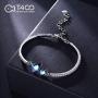 T400 Blue Purple Pink Butterfly Crystal Bangle Link Bracelet Birthday Gift for Women Girls