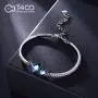 T400 Blue Purple Pink Butterfly Crystal Bangle Link Bracelet Birthday Gift for Women Girls T400 Blue Purple Pink Butterfly Crystal Bangle Link Bracelet Birthday Gift for Women Girls