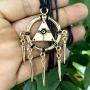 Anime Manga Gaming Jewelry Yugioh Yu-Gi-Oh! Millenium Ring illuminati Evil Eye Pewter Pendant Pewter Gold plated Boys Mens Pendant Necklace Charm Amulet Medallion for boys men Black adjustable Cord