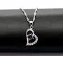 Uloveido White Gold Plated Arrow Heart Pendant Necklace for Women Girls with Purple White Cubic Zirconia N662 Uloveido White Gold Plated Arrow Heart Pendant Necklace for Women Girls with Purple White Cubic Zirconia N662