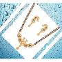 Touchstone Gold Tone Indian Bollywood Ethnic Pretty mangalsutra Necklace Set Jewelry for Women