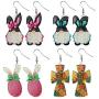 Stology Easter Acrylic Earrings, Bunny Gnome Statement Dangle Earrings Resin Leopard Cross Egg Jewelry Holiday Fashion Accessories for Women Girls