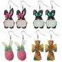 Stology Easter Acrylic Earrings, Bunny Gnome Statement Dangle Earrings Resin Leopard Cross Egg Jewelry Holiday Fashion Accessories for Women Girls Stology Easter Acrylic Earrings, Bunny Gnome Statement Dangle Earrings Resin Leopard Cross Egg Jewelry Holiday Fashion Accessories for Women Girls