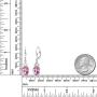 Gem Stone King 925 Sterling Silver Light Pink Created Sapphire Dangle Earrings For Women (6.00 Cttw, Oval 10X8MM)