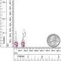 Gem Stone King 925 Sterling Silver Light Pink Created Sapphire Dangle Earrings For Women (6.00 Cttw, Oval 10X8MM) Gem Stone King 925 Sterling Silver Light Pink Created Sapphire Dangle Earrings For Women (6.00 Cttw, Oval 10X8MM)