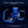 JO WISDOM 925 Sterling Silver White/Blue CZ Snowflake Leverback Earrings Drop & Dangle Earrings