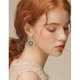 DAMLENG 3 Pairs Bohemian Vintage Round Enamel Flower Pattern Dangle Earrings Retro Boho Dangle Drop Earrings for Women Girls Jewelry Accessories Set