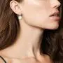 FANCIME October Birthstone Sterling Silver Created Opal Necklace Earrings Stud Hoop Dangle Cubic Zirconia CZ Fire Opal Halo Teardrop Pendant Fine Jewelry Gifts for Women Girls