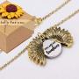 2pcs Sunflower Necklace with gift box for Women Girls You are My Sunshine Necklace Sunflower Locket Jewelry Pendant Chain Gift for Mom, Girlfriend, Ideal for Birthdays, Christmas Day, Valentines Day