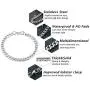 TempBeau Miami Cuban Curb Chain Necklace/Bracelet for Men Women, Solid Stainless Steel Italian Curb Links, Silver Black Gold-Plated, 3/5/7/9/11mm Width, 7.08”-27.56” Length- with Gift Box