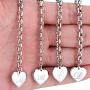 Mothers Day Gifts Initial Charm Bracelets Stainless Steel Heart 26 Letters Alphabet for Women