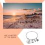 Beach Bracelet Life is Better at The Beach Beach Lover Gift Beach Themed Jewelry Summber Ocean Bracelet