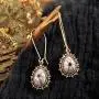 Vintage Luxury Red Pendant Earrings For Women Boho Resin/Stone Bridal Water Drop Earrings Female Fashion Jewelry Wedding Gift