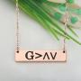 KUIYAI God is Greater Than The Highs and Lows Bar Necklace Religious Jewelry