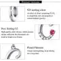 FOREVER QUEEN 925 Sterling Silver A-Z Letter Initial Dangle Beads Charm Red Zircon Alphabet Pendants for Snake Chain Bracelets Necklace Gift Jewelry for Mother