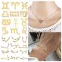 JEVI Zodiac Necklace Bracelets Studs Earring 3Pcs Jewelry Sets for Women 12 Constellation CZ Astrology Horoscope Birthday Gifts