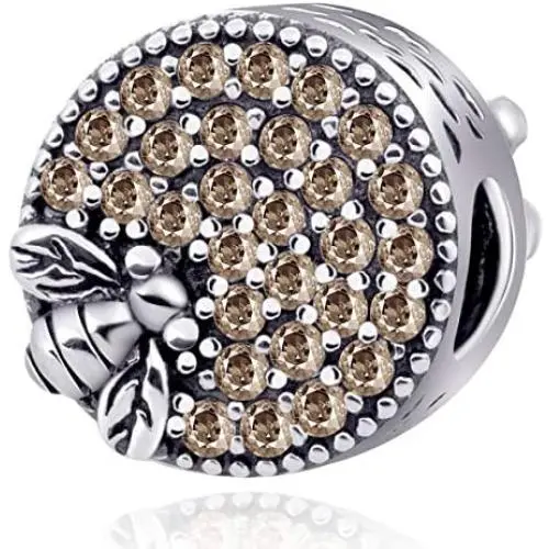 Sambaah Butterfly Charm Sterling Silver Enameled Lucky Charm Bead Heart Shaped Dangel Pendant with Cubic Zirconia for Women Bracelets Sambaah Butterfly Charm Sterling Silver Enameled Lucky Charm Bead Heart Shaped Dangel Pendant with Cubic Zirconia for Women Bracelets
