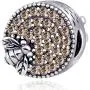 Sambaah Butterfly Charm Sterling Silver Enameled Lucky Charm Bead Heart Shaped Dangel Pendant with Cubic Zirconia for Women Bracelets Sambaah Butterfly Charm Sterling Silver Enameled Lucky Charm Bead Heart Shaped Dangel Pendant with Cubic Zirconia for Women Bracelets