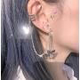 Chain Earrings Butterfly Tassels Ear Cuffs Cupid Angle Heart Tassel Ear Crawler Earring Climber Multi Layered Studs Cuffs Ear Wrap Pin Vine Charm Clip On Jewelry