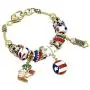 Elosee Puerto Rico Theme Murano Glass Charm Bracelet 7.5 Inch Elosee Puerto Rico Theme Murano Glass Charm Bracelet 7.5 Inch