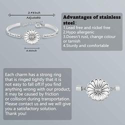 Sunflower Bracelet Sunflower Jewelry I Want to be Like a Sunflower Inspirational Jewelry for Women Girls(sunflower CBR)