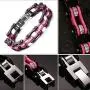 BEMI Cool Style Gothic 10MM Wide Bike Motorcycle Chain Polished Stainless Steel Link Bracelet for Men