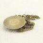 FM FM42 So Many Books So Little time Round Pendant Necklace with 26'' Rolo Chain (4 Styles)