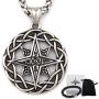 Gungneer Stainless Steel Celtic Knot Triquetra Irish Compass Necklace Trinity Strength Symbol Keel Chain Jewelry