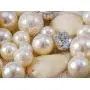 Alilang Women?s Girly Faux Ivory Pearls Floral Beads Gothic Lolita Bridal Costume Fabric Bib Collar Necklace