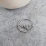 NOUMANDA Geometric Chemical Hormone Molecular Science Necklace Laser Cutting Metal Oxytocin Round Pendant Jewelry