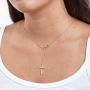 70th Birthday Gift Necklace: Birthday Present, Jewelry Gift For Her, 2 Infinity Cross (gold-plated-brass, NA)