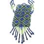 DesignedDazzle Beaded Purse Necklace Native American Medicine Bag (Black Multi Color)