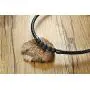 Mealguet Jewelry Black Braided Leather Chocker Necklace with Healing Lava Rock and Stainless Steel Magnet Closure for Men Mealguet Jewelry Black Braided Leather Chocker Necklace with Healing Lava Rock and Stainless Steel Magnet Closure for Men
