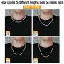 KRKC&CO Tennis Chain for Men, 14k Gold Chain for Men, Iced Out Chains Prong-Setting 5A Cubic Zirconia Stones Tennis Necklace, Hip Hop Jewelry for Rappers 3mm 4mm 5mm 6mm, 18 20 22 24 Inches