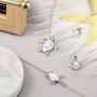 Yaomiao 3 Pieces Cute Turtle Adjustable Jewelry Set, Including Turtle Necklace Bracelet Earrings for Women Girl Accessories