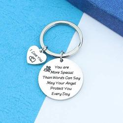 HN HNHB More Special Angel Protect You Every Day Guardian Angel Keychain Driver Gift Safe Jewelry Gifts