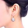 JO WISDOM 925 Sterling Silver Flower of Life Drop&Dangle Leverback Earrings