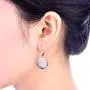 JO WISDOM 925 Sterling Silver Flower of Life Drop&Dangle Leverback Earrings JO WISDOM 925 Sterling Silver Flower of Life Drop&Dangle Leverback Earrings