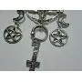 Dark Arts Pendant Necklace Black Magic Symbols Baphomet Lucifer Serpent Pentagram Devil Sigil Talisman Amulet Wiccan Witch