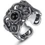 LOVECOM 990 Sterling Silver Dragon Rings for Men Vintage Open Ring Thai Silver Jewelry Cool Birthday Party Gift