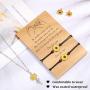 Hicarer Sunflower Pinky Promise Bracelet Necklace Earrings Long Distance Friendship Jewelry for Women Teen Girls