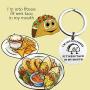 MAOFAED Funny Taco Gift Taco Lover Gift Tacos Keychain Mexican Food Jewelry Im Into FitnessS Fitness Taco in My Mouth