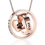 memorial jewelry Forever in My Heart,No Longer by My Side Cremation Pet Urn Necklace Screw Opens and Lock Ashes Pendant Jewelry for Dog Cat