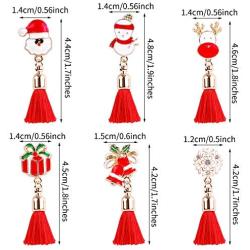 ADXCO 6 Pairs Christmas Tassel Earrings Thanksgiving Christmas Jewelry Set Gifts