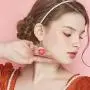 DAMLENG 4 Pairs Unique Fashion Chic Donut Dangle Earrings Charm Imitate Resin Food Drop Earrings Set For Women Girls Statement Jewellery Gifts