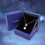 St.Claire Swarovski Crystals 18K Gold Plated Unique Pendant Necklace 925 Sterling Silver Necklace Birthstone Pendant Necklaces for Women with 5A Cubic Zirconia Christmas Jewelry Birthday Gift