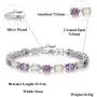 CiNily Adjustable Tennis Bracelet-Oval or Flower Shape White Gold/Sterling Silver Plated Opal Bracelet for Women Girls Gemstone Bracelets